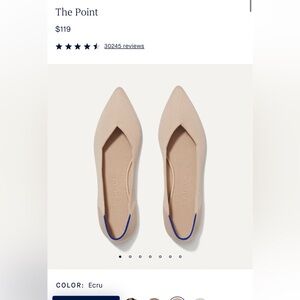 Brand new the point Rothy flats, never worn